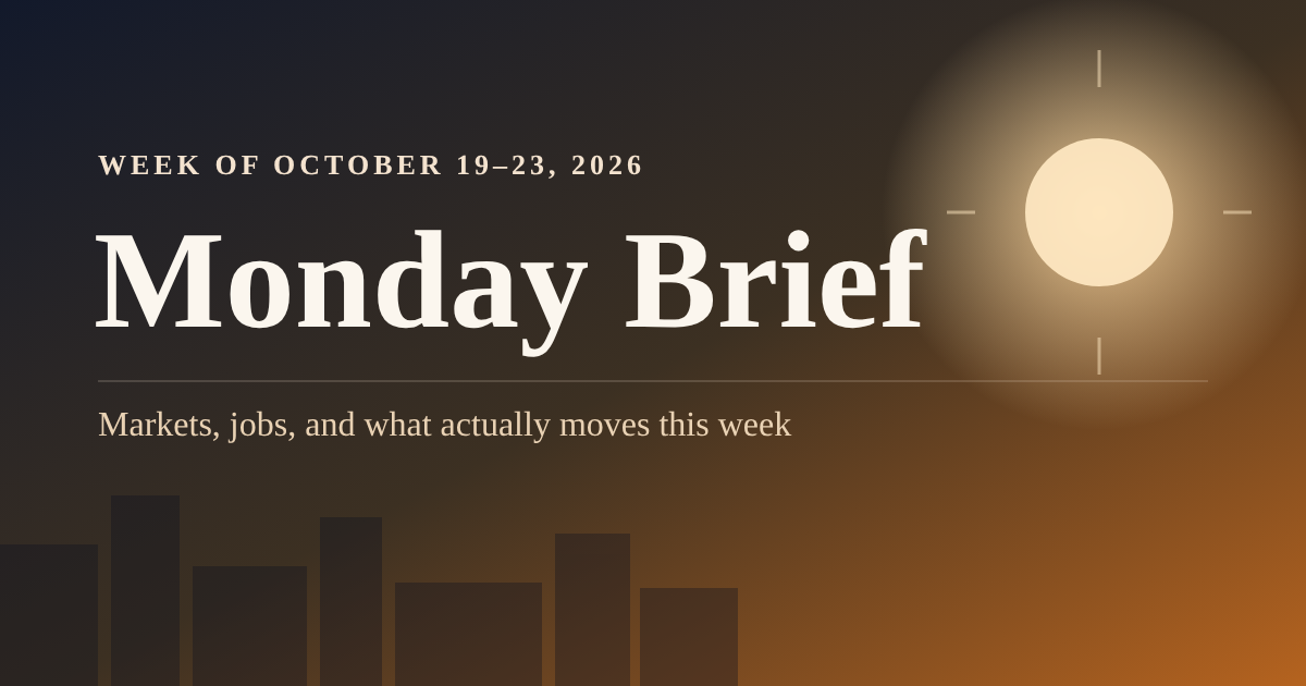Monday Brief — week of October 19, 2026